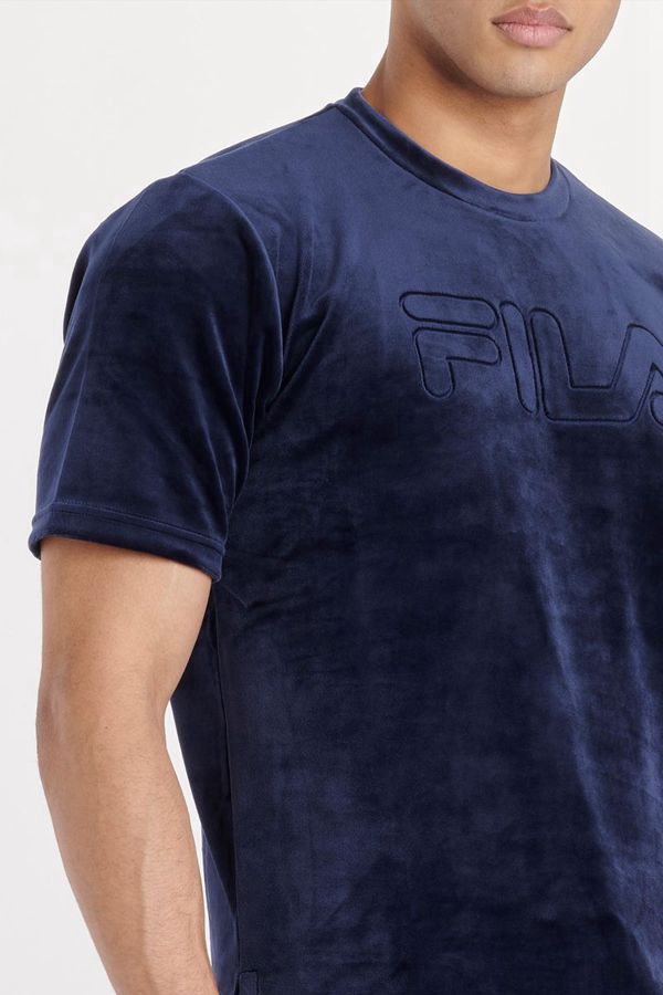 Camisetas Fila Homem Azul Marinho - Fila Ewan 2 Velour Portugal Lisboa,HFEZ-36175